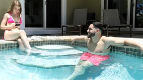 ”Petite blonde teen stepsis has a huge crush on her new step sibling”