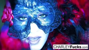 Charley Chase wears some sexy lingerie and stockings