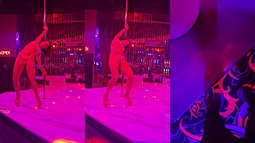 Pole Dance Practice At The Strip Club