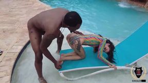 Petite brunette older woman Sisi Pesos enjoys BBC in a major hotel