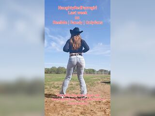 Cowgirl Bangs Roping Steer Horn in anus, Undresses down in nature's garb on, uses Massive Recent Toy to stretch butt!