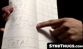 Str8Thugs.com - Straight inked dudes' competitive dick show and jerk off cum-fest