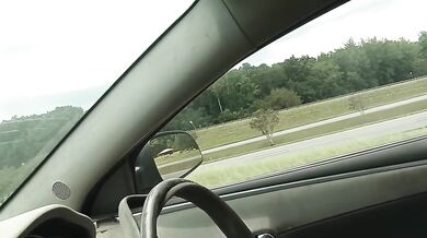 Horny 90 Year Old Ebony Granny Driving Down Highway With BBC Drenched Wet Pussy