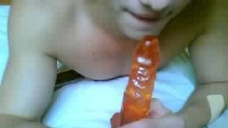 me suking a dildo!