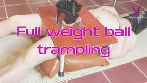 BBW Dominatrix full-weight ball trampling CBT