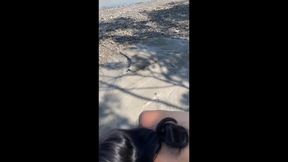 Girl Was Lost on the Beach and a Tender Farmer Helps Her and in Return Gives Her a Good Blowjob