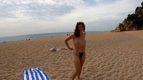 Met a Spanish Girl on a Nude Beach in Barcelona and Fucked her in a Hotel