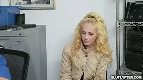 Blonde Teen 18+ Sadie Submit Herself And Bangs With Officer Peter Until He
