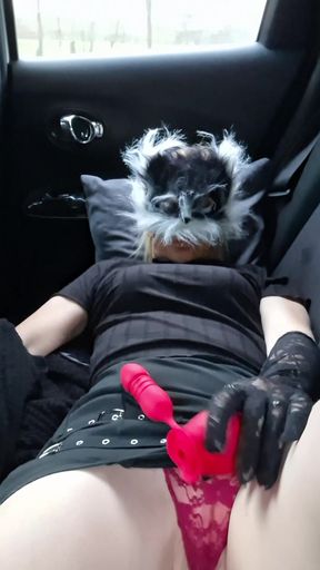 Felt horny in the car so pleased my pussy.