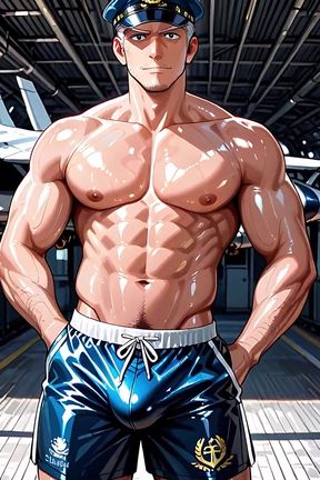 Ai Handsome Men with Nice Muscular Bodies Non-nude Teasing