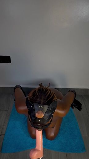 Cat Woman Destroys Her Wet Sloppy Throat Just for Yoy