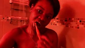 Sexy Dominican teacher taking a shower in school