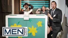 Hot - Pierce Paris Rims Paul Canon, dann reitet Paul ihn auf einer Bank und wird dann Missionar gefickt