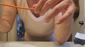 stuffguy #8 - was feeling horny but also needed to take a piss. used the catheter to empty out and then stroked my cock with it