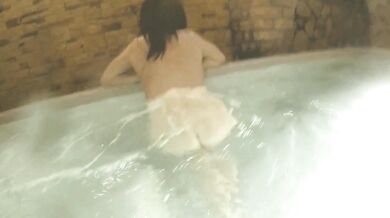 Brunette Sauna Stranger Big Dick Destroys Gushing Squirt Piss