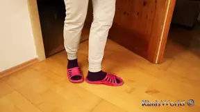 Dirty Socks & Slipper Tease - Worn Workout Look