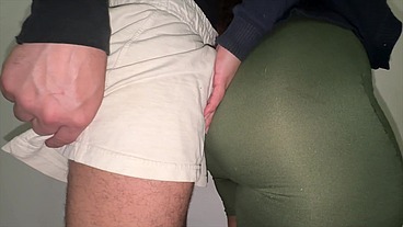 Big-ass Woman Touches a Stranger's Penis