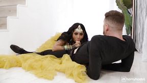 Crazy foursome with sexy bitches and cum on tits