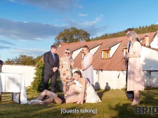 BRIDE4K. Sexy Bride with valuable melons is having a kinky sex with a groom. Hawt sex with Andrea & Falco White
