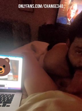 A Secret BJ While on Video Chat, He Had No Idea Lol What Should We Go for Next??
