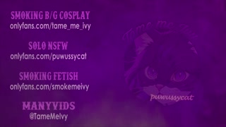 Goth Girl Smoking a cigarette and watching you from above (full vid on my ManyVids/0nlyfans)