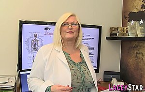 Nasty granny doctor sucks dick and gets anal —