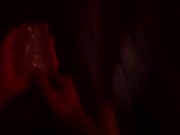 POV: You're a hot twink wanking your shaved dick with a lubed Fleshlight, cumming, moaning