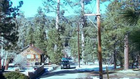 MILF with big boobs gets her pussy banged by the fireplace