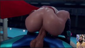 Big Thicc Breast Futa Power Girl Rides Huge Cock Futa Samus&#039;s Cock