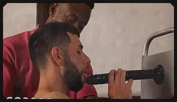 Interracial Gay Hunk Dominates White Man Deep