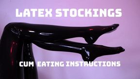 Latex Stockings CEI - Shiny Rubber Fetish Jerk Off Instructions by Goddess Kyaa - 1080p MP4