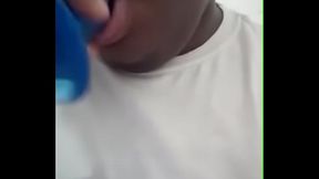 Ebony bbw sucking toy