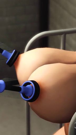 Cuffed and fucked. Hot young busty brunette has crazy fuck with a big black cock   Clip 1