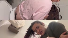 Sarah & Angie public toilet voyeurism mp4