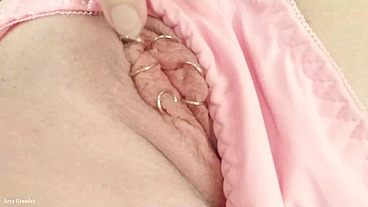 Ass and Boobs Tease: Tight Pierced Pussy Fuck and Dildo Suck sexy blonde MILF