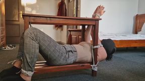 Mily tied to the stool