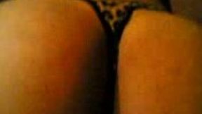 My babe in leopard print panties fucking doggy style