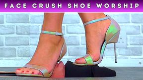 Lick The Filth From The Soles Of My Shimmering Party Heels (D87) - Face Cam - Trample Trampling Shoe Worship Gagging Human Doormat