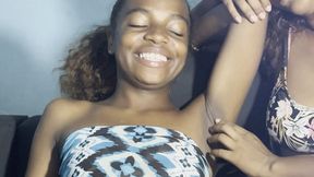 Teasing & Tickling Angelica's armpit - Ebony Armpit Close-up