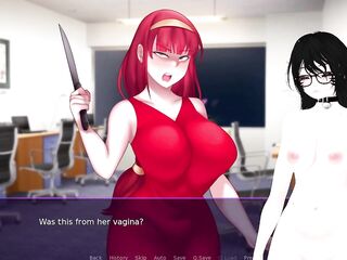 Yandere Shemale hentai screws coworker whilst Trans Cutie watches