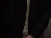 young twink jerking off big dick in the toilet
