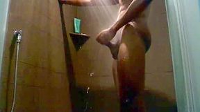 Hunk in the shower