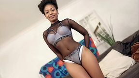 Real Amateur Black Fitness Model Rough Fucked In Homemade Couch Casting