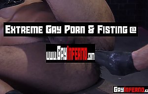Stud lubes up and fistfucks two studs assholes hardcore