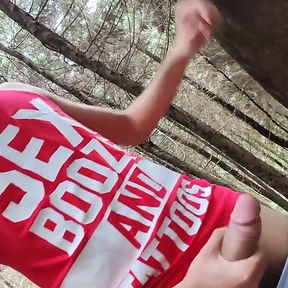 Jerking off in the woods was such an intense experience