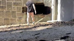 urbex fun - 2 amateur guys exploring naked an abandoned building and jerking off