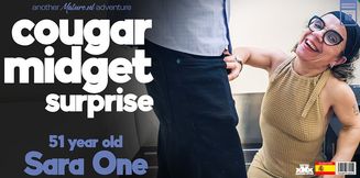 Sara One is a mature midget who fucks the lobby toyboy as a surprise arranged by her friend Yelena