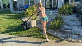 Kody Mows her Lawn