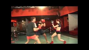 kick boxxx: alice ricci has a double vaginal penetration on the ring