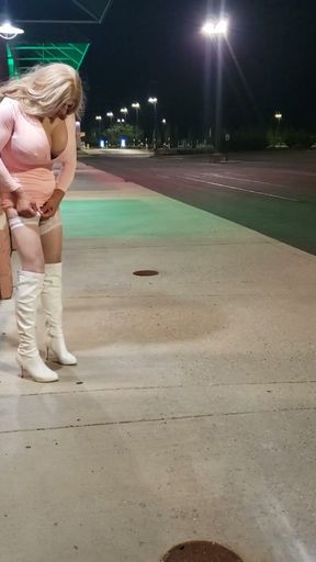 DeeDee Out for A Walk in White Boots Hoping to Hookup   Clip 2